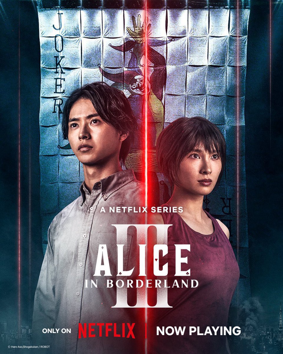 🃏 Alice in Borderland – Season 2 (2022)
بعد النجاة من ألعاب الموت في الموسم الأول، يواجه “أريسو” ورفاقه تحديات أكثر دموية يقودها “الجوكر” الغامض.
الأسئلة تتراكم: هل هذا عالم حقيقي؟ ومن يتحكم في اللعبة؟
📅 سنة الإنتاج: 2022
⏳ عدد الحلقات: 8 حلقات (~50 دقيقة لكل حلقة