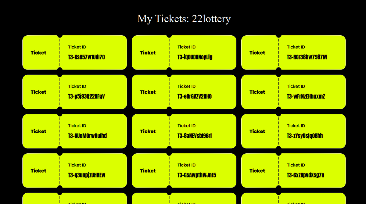 ngoghe's tweet photo. @Titannet_dao 22 tickets on the go! https://t.co/gFvfajX6Lw
