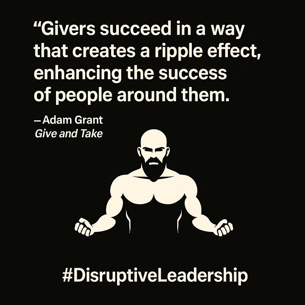 AK_El_Jefe's tweet photo. “Givers succeed in a way that creates a ripple effect, enhancing the success of people around them.” @AdamMGrant, Give and Take
True leadership is about lifting others up. #BeaGiver #BeaGoodHuman #ServantLeadership #DisruptiveLeadership https://t.co/4FwxaooEAS