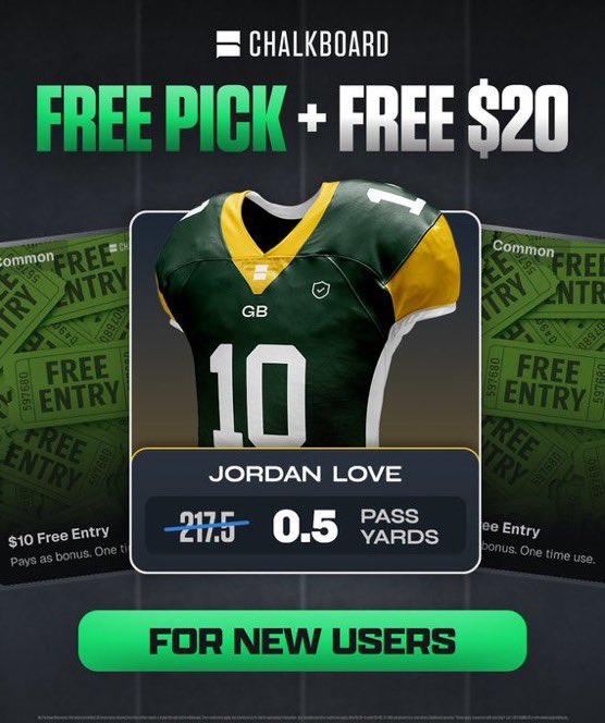 Pair the props below on <a href="/ChalkboardHQ/">Chalkboard</a> with their new $$$ promo and use code “IQOST”!🏴‍☠️🏈

Let’s have ourselves a day!

#GamblingX #FreePlays #Chalkboard #fantasyfootballadvice #NFL #playerprops