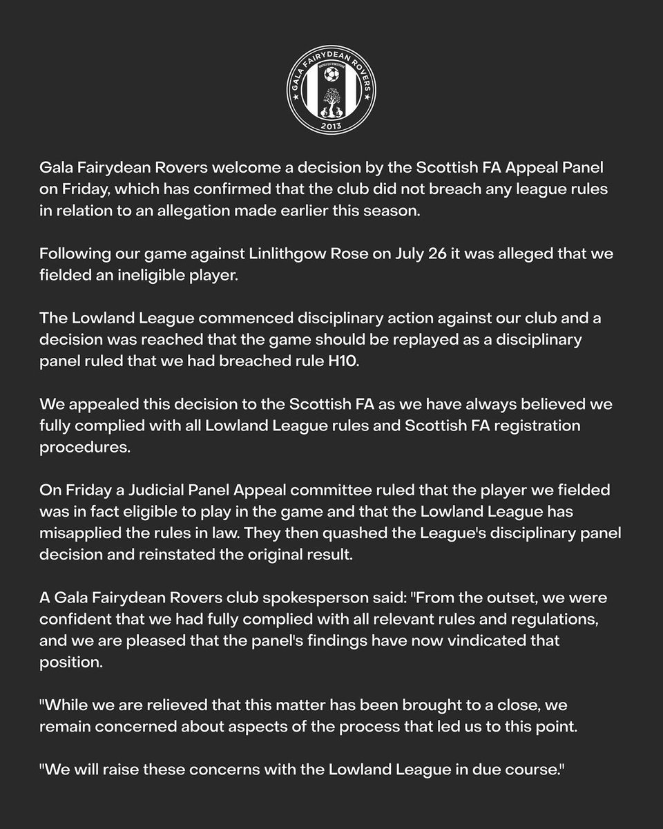 📄 Club statement