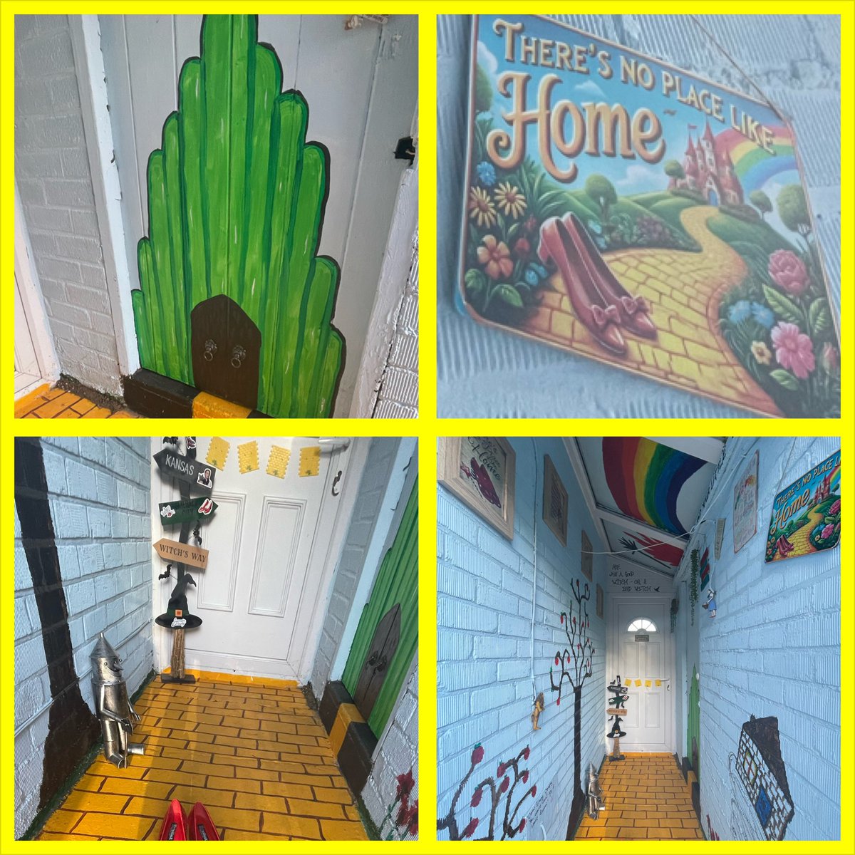 devereux1655's tweet image. Well I decided to turn my dark alleyway into a fun trip down the yellow brick road 🤣 #wizard #oz #rubyslipper #rainbow #Dorothy