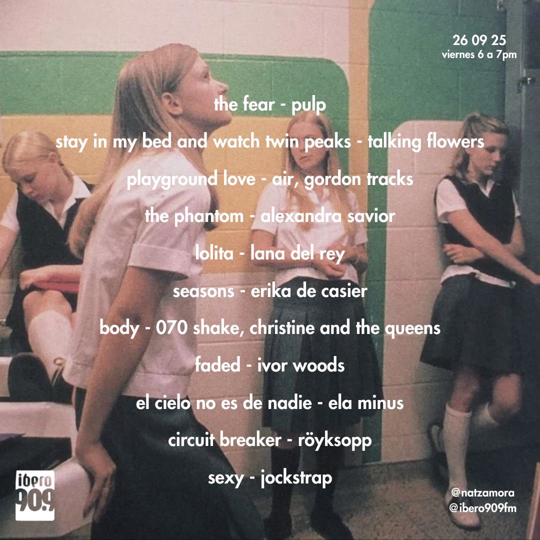 tracklist sexy-trOste. nos escuchamos el próximo viernes de 6 a 7pm. 💌