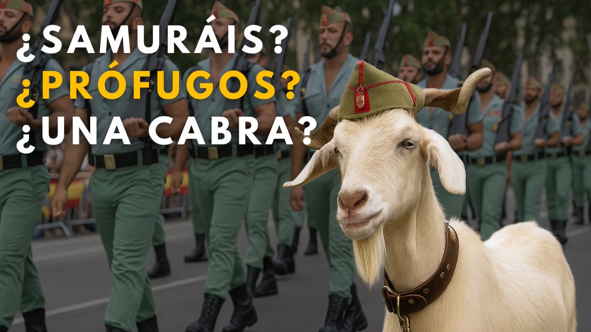¡Nuevo vídeo en el canal!

4 CURIOSIDADES de la LEGIÓN ESPAÑOLA (la cabra no es lo más raro)

👉 youtu.be/6HYED1pcZY4