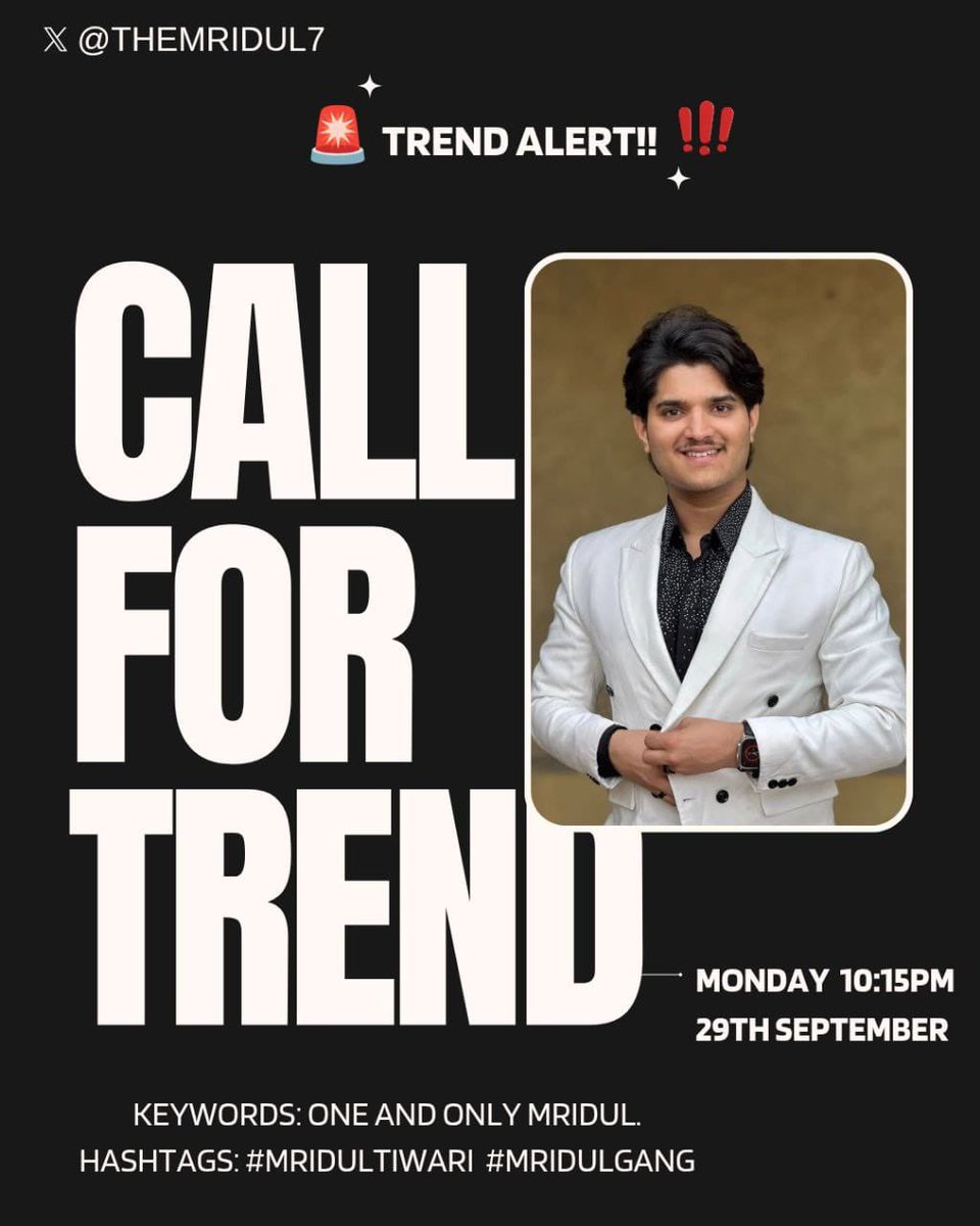 Trend Announcement

Date :- 29 September 2025
Time :- 10:15 PM After Episode 

#MridulTiwari #MridulGang