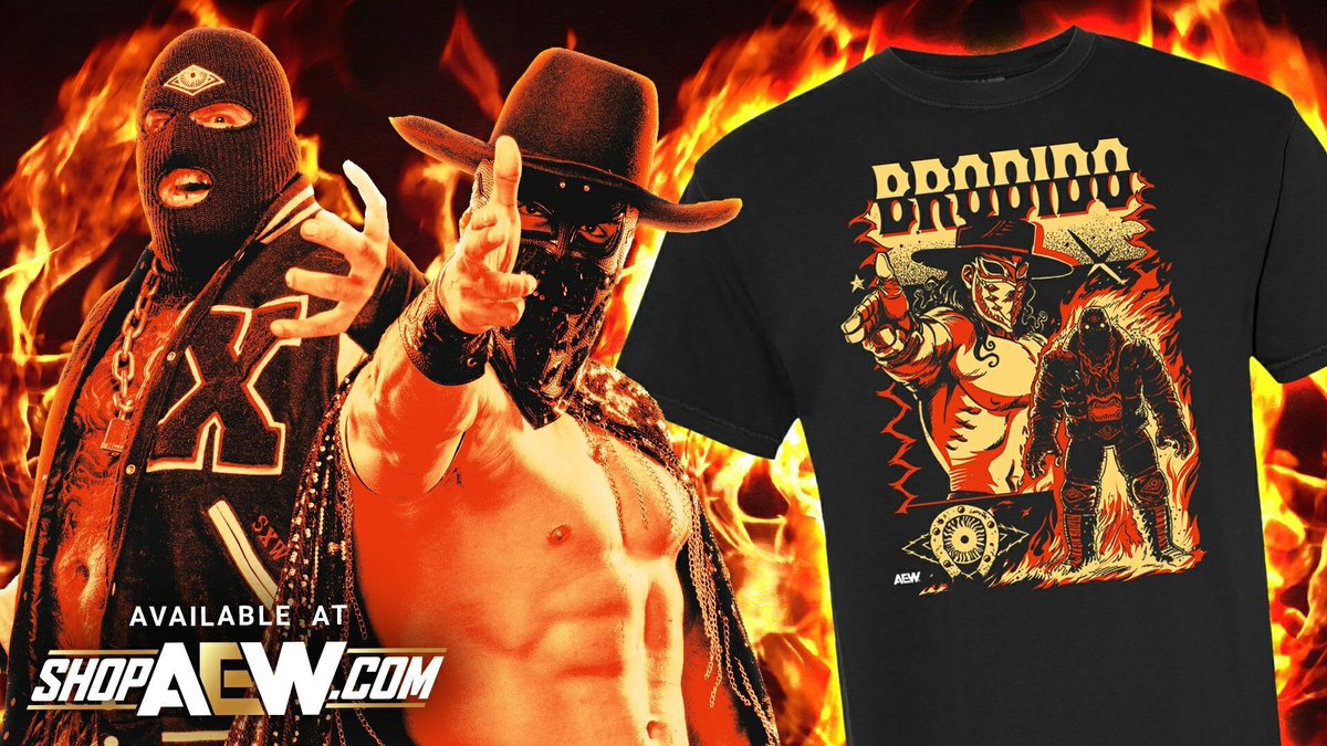 BRODIDO are Bad Hombres! Get the AEW World Tag Team Champions @brodyxking &amp; <a href="/bandidowrestler/">Bandido🔫🌵</a> new t-shirt RIGHT NOW on ShopAEW.com!