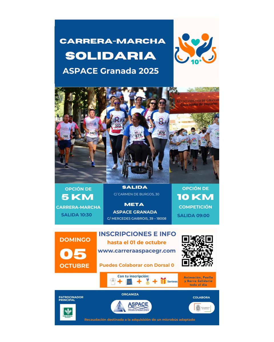 Consigue tu dorsal o colabora. carreraaspacegr.com