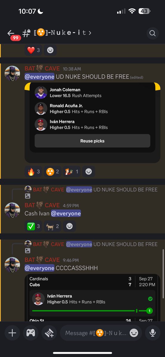 Cash the nuke from last night