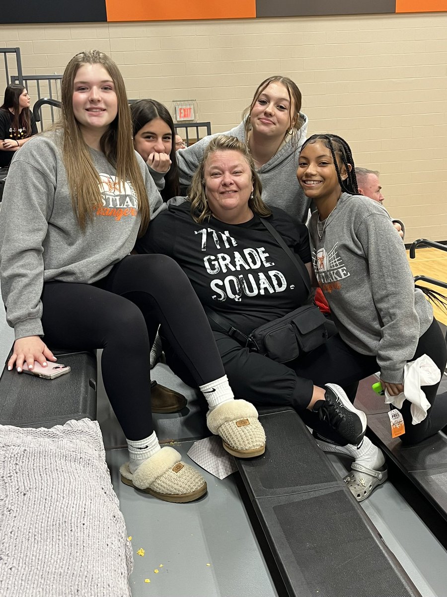 ems_vball's tweet photo. Last week we had such a great night taking the 7th &amp; 8th grade teams to North to watch 3 exciting matches against the Rebels!  We love supporting the Rangers and watching all of our past players playing in high school!  🧡🖤🧡🖤 https://t.co/YiPjH9676i