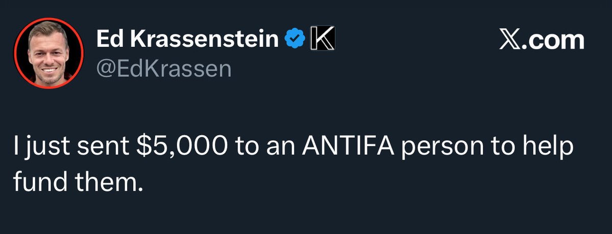 BuzzPatterson's tweet image. Ed is funding a domestic terror organization. Pass it on.