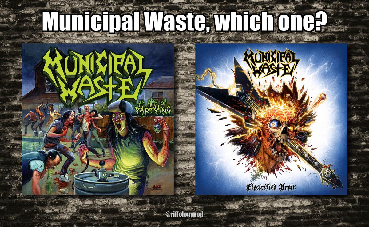 RiffologyPod's tweet photo. 🇺🇸 Time to choose: Municipal Waste’s 'The Art of Partying' (2007) or 'Electrified Brain' (2022)? Which one gets your vote?

Please share and follow us for daily music content!

#riffology #MunicipalWaste #TheArtofPartying #ElectrifiedBrain https://t.co/53l6WkYDF5