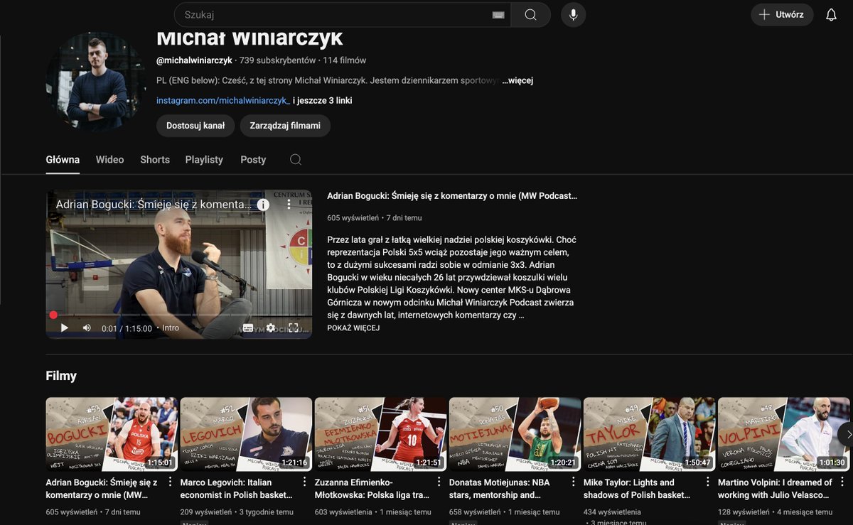 MichWiniarczyk's tweet image. Mój podcast przekroczył barierę 100 tysięcy wyświetleń na YT. Bardzo dziękuję każdemu za oglądanie i subskrypcje. 

Cieszę się, że wpadłem na pomysł z podcastem, bo to dla mnie mega zajawka. Zapraszam na kolejne odcinki :)

#plkpl #nbapl #plusliga #ganglysego #lskstylzycia