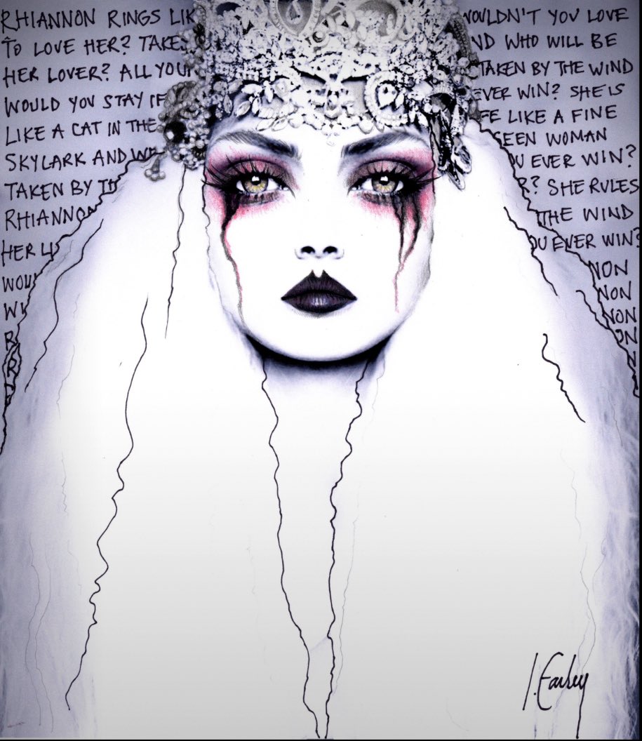 “Rhiannon”, mixed media (sold)
Making art in bed while recovering from extensive foot surgery. Sometimes the best things come out when you have no plan involved.