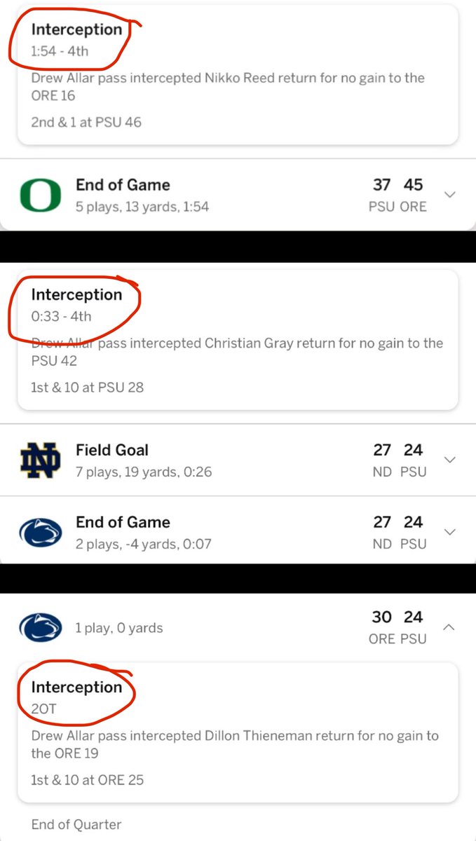 itsAntWright's tweet photo. Penn State’s last three losses https://t.co/6I995T3MGe