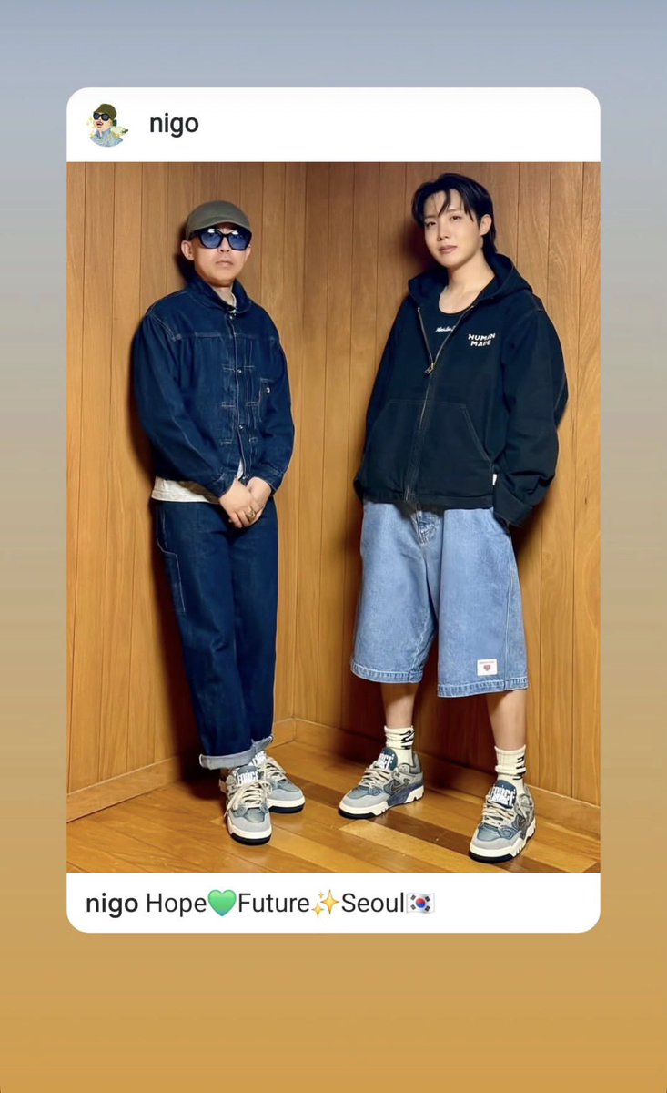 HoseokMexico's tweet image. — 📸 | j-hope en sus historias de Instagram compartió la publicación de @/nigo

#JHOPE #HOSEOK #제이홉 #정호석 #BTS #방탄소년단 @BTS_twt 

Hoseok México | #Moonbow