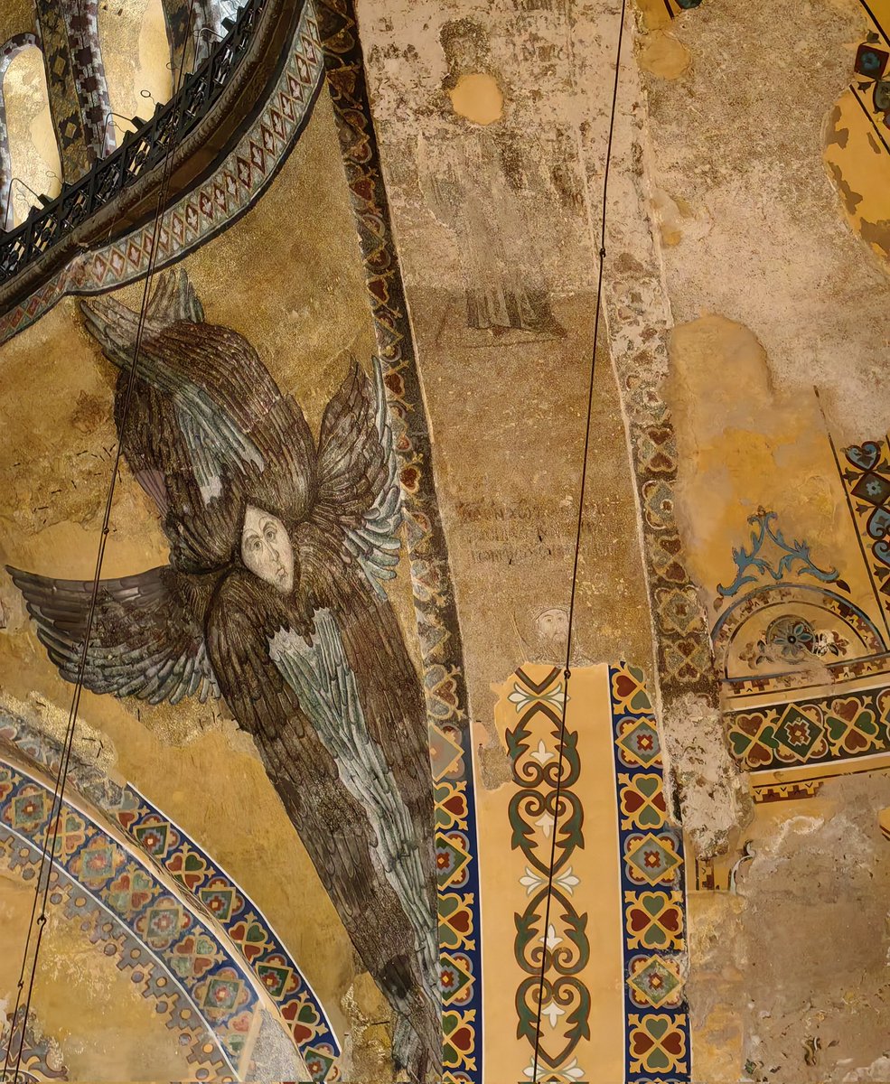 thehiddenfaceof's tweet photo. John V Palaiologos, Virgin Mary and Seraphim (without mask) mosaics of Hagia Sophia. https://t.co/rFoVox3OU7