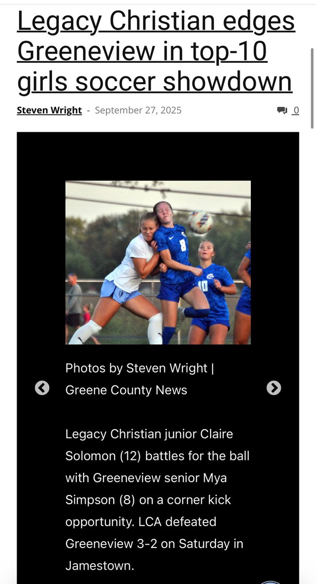mya simpson (@mya2simpson) on Twitter photo Unfortunately we suffered our first loss of the season last night. It will give us the opportunity to get better and make adjustments! We will see them again in the playoffs.
<a href="/greeneviewsport/">Greeneview Athletics</a> <a href="/WSU_wSoccer/">Wright State Women's Soccer</a> <a href="/TuWnsSoccer/">Tiffin University Women's Soccer</a> <a href="/OWUMSOC/">Ohio Wesleyan Soccer</a> <a href="/CedarvilleWS/">Cedarville University Women's Soccer</a> <a href="/sobey810/">Travis</a> <a href="/Jonathan1Meade/">JM</a> Unfortunately we suffered our first loss of the season last night. It will give us the opportunity to get better and make adjustments! We will see them again in the playoffs.
<a href="/greeneviewsport/">Greeneview Athletics</a> <a href="/WSU_wSoccer/">Wright State Women's Soccer</a> <a href="/TuWnsSoccer/">Tiffin University Women's Soccer</a> <a href="/OWUMSOC/">Ohio Wesleyan Soccer</a> <a href="/CedarvilleWS/">Cedarville University Women's Soccer</a> <a href="/sobey810/">Travis</a> <a href="/Jonathan1Meade/">JM</a>