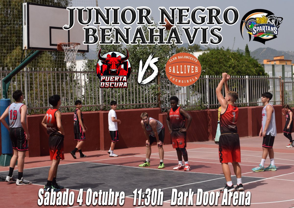 𝘌𝘚𝘛𝘙𝘌𝘕𝘖 𝘑𝘜𝘕𝘐𝘖𝘙 𝘔𝘈𝘚𝘊𝘜𝘓𝘐𝘕𝘖🏆

El Dark Door Arena alza su telón en clave Junior!!

🖤 'Black Time' en el regreso de  <a href="/angeldmoreno89/">Angeldmoreno89</a> y hermanamiento reforzado con amigos <a href="/BasketBenahavis/">Baloncesto Benahavis</a> 

#ElFuturoJuegaHoy
x.com/BayoKane/statu…