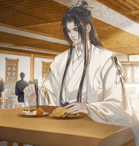 lunariste's tweet image. it really is so sad just how used chu wanning is to doing everything alone; eating alone, tending to his injuries alone, just resigning himself to his fate of solitude because he thinks he's too 'cold' or 'unlovable' for deep friendships/romance :(