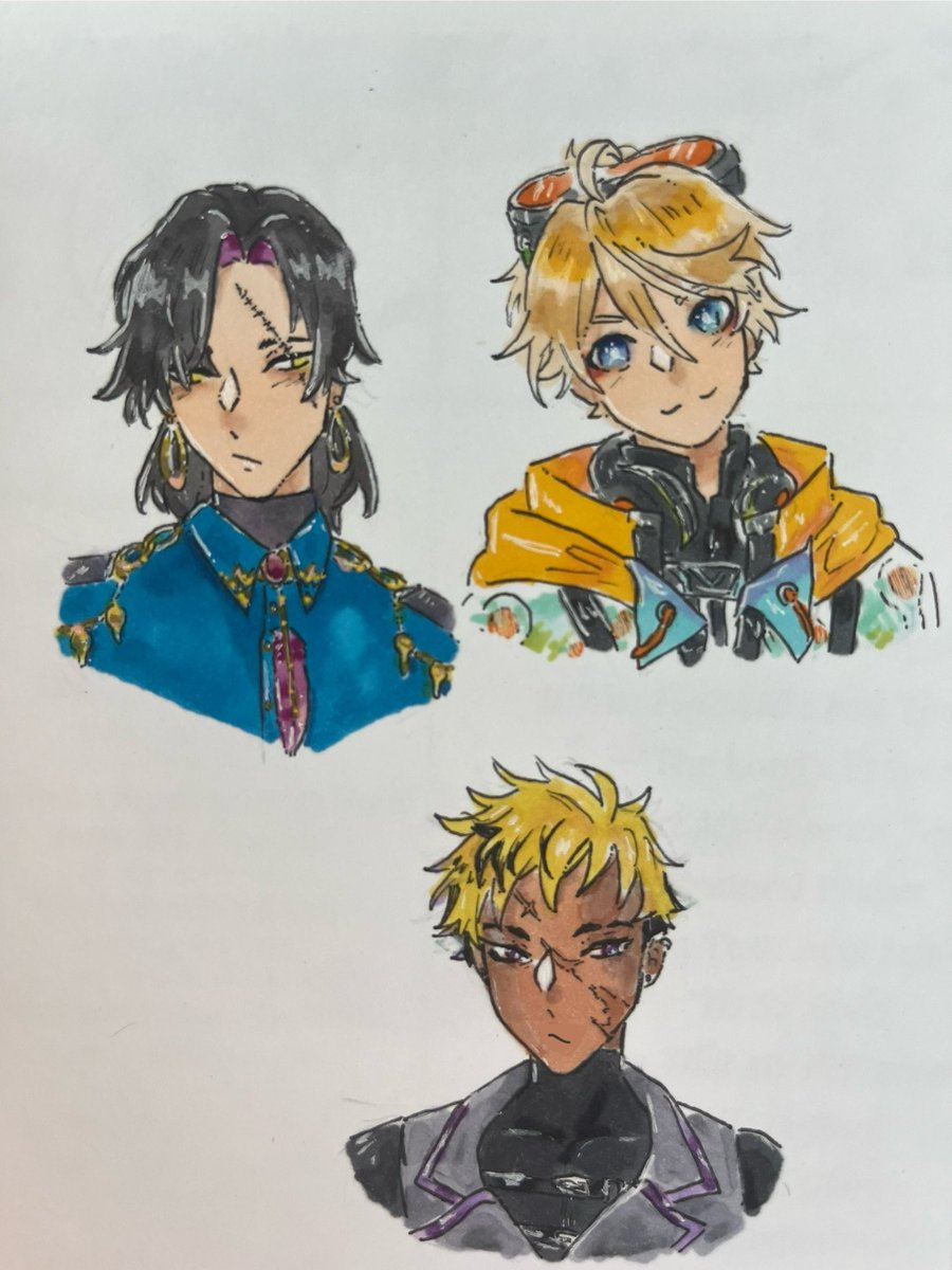 It’s gonna take a few attempts before I can draw them all nicely 😔 also it’s so hard to find substitute colors for all my dead markers
