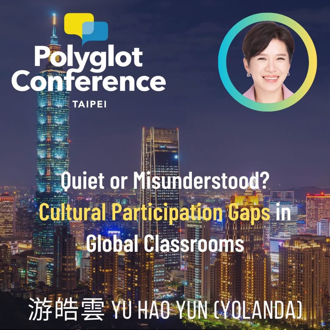polyglot_confer's tweet image. Quiet or misunderstood? 

Yu Hao Yun (Yolanda) on cultural participation gaps—and how redesigning interaction lets “quiet” students engage. 

PCTaipei.eventbrite.com

#PolyglotConference #LanguageTeaching #Intercultural #Classroom #Participation #LangTwt