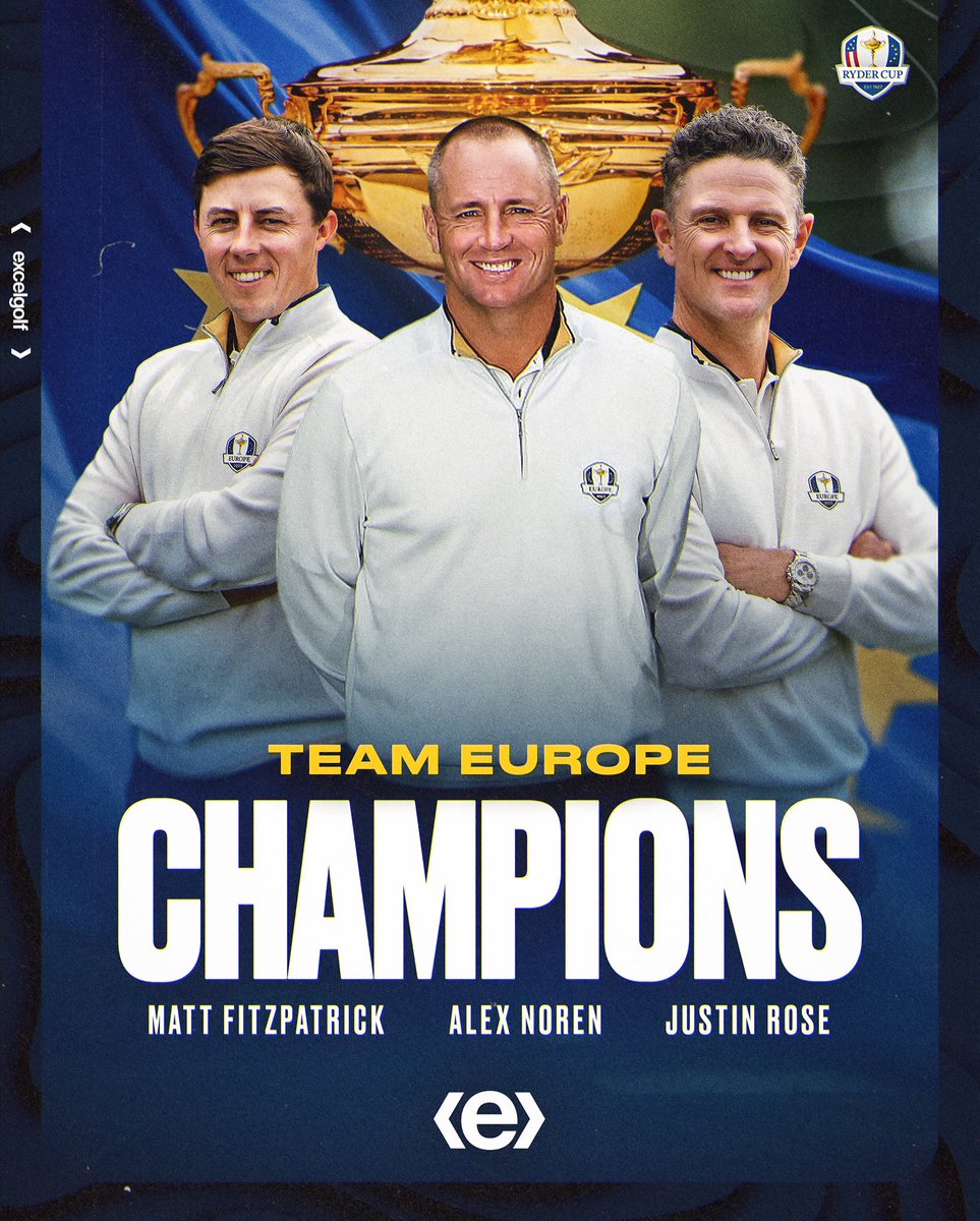 excel sports (@excelsm) on Twitter photo Team Europe takes it π Congratulations to our Ryder Cup Champs! #exceling Team Europe takes it π Congratulations to our Ryder Cup Champs! #exceling