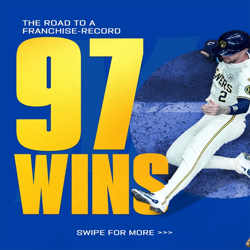 Brewers's tweet photo. A storybook regular season