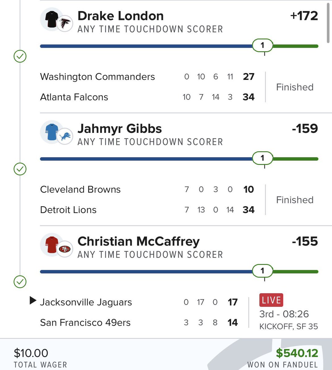 Teejaybets's tweet photo. Lets go #nfl #sunday #fanduel https://t.co/KQN7MIFC1p