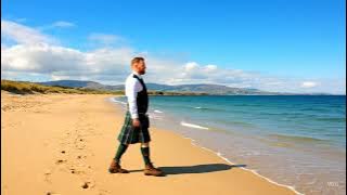 tourscotland's tweet photo. Tour #Scotland very short 4K travel video Blog clip of a Scotsman wearing a Kilt and and Sporran and walking on a #Silver #Sands #Beach on #ancestry, #genealogy, #history visit and trip to the coast of #Morar. This is part of the Silvery Sands https://t.co/17aYwCee7x https://t.co/Cjn0CMR56o