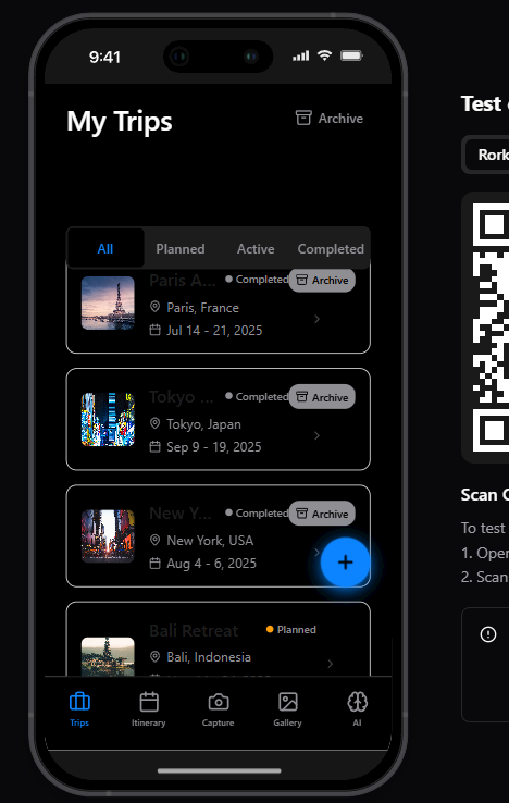 Building a Travel Content Creator with Rork ✈️
Trips → Locations → Itinerary → Media + Notes → auto Content Ideas.
Turn travel chaos into publishable stories.
Upcoming Demo 👇 #BuildInPublic #TravelTech <a href="/rork/"></a>