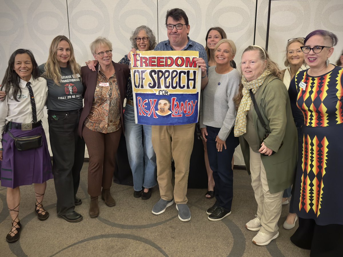 WomenAreReal &amp; <a href="/Glinner/">Graham Linehan 🎗️</a> stand with Rex Landy, a Māori woman in New Zealand now facing 3 months in jail or a $50k fine for words she wrote on social media.

“Without free speech no search for truth is possible.” – Charles Bradlaugh