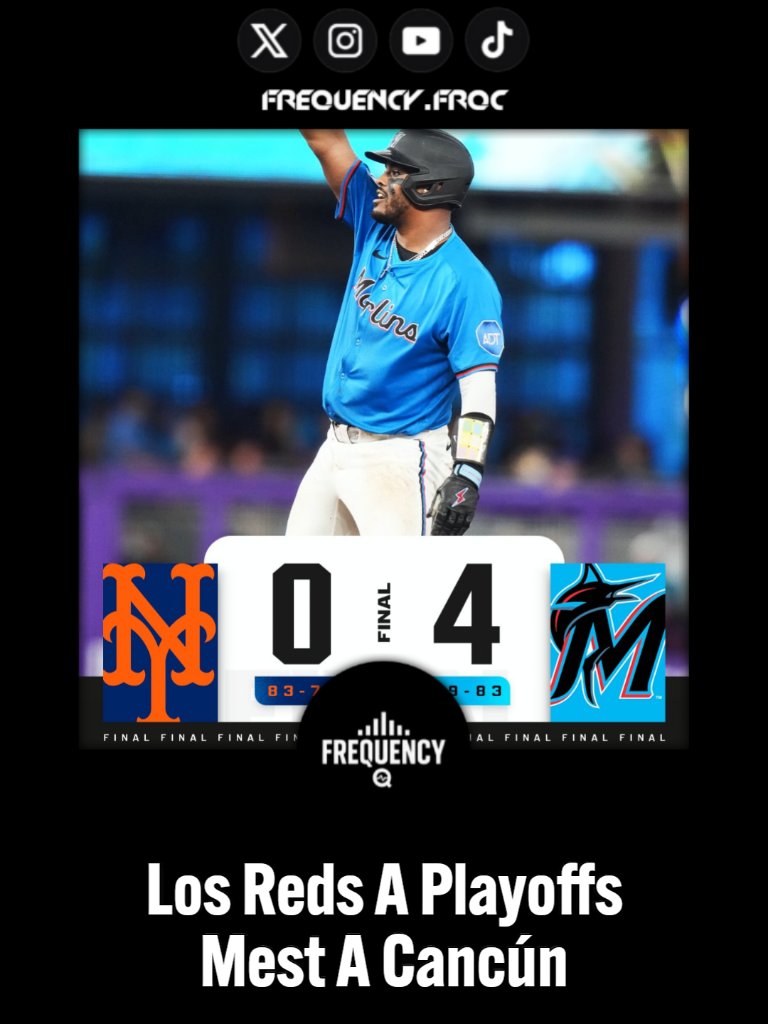 frequencyfrqc's tweet photo. 🚨⚾ ¡Los Reds están de vuelta en postemporada!
Por primera vez desde 2020, avanzan con un equipo joven y lleno de energía 🙌.
Los Mets quedan fuera ❌. Octubre promete sorpresas 🏆✨.

#MLB #Reds #Playoffs #Beisbol https://t.co/36HajfDPt4