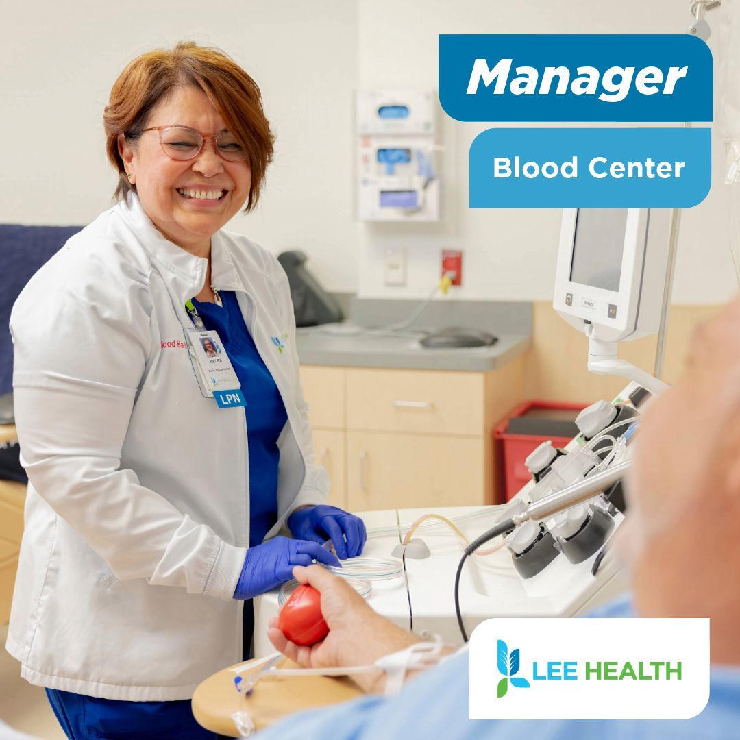 🩸 Now Hiring: Blood Center Manager at Lee Health
📍 Lee Memorial Hospital – Fort Myers, FL
💲 $31.15 – $42.04/hr + Full Benefits

Apply now: bit.ly/LeeHealth_MgrB…

#LeeHealthCareers #HealthcareLeadership #BloodCenterManager #FortMyersJobs #HealthcareJobs #NowHiring