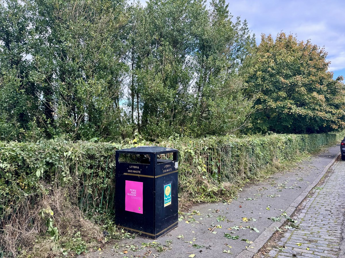 MaryhillPark's tweet photo. Trimming the Spence Street hedge - it’s very overgrown, so we’re trying to take it back down to fence height. https://t.co/MSWZdlNLaQ
