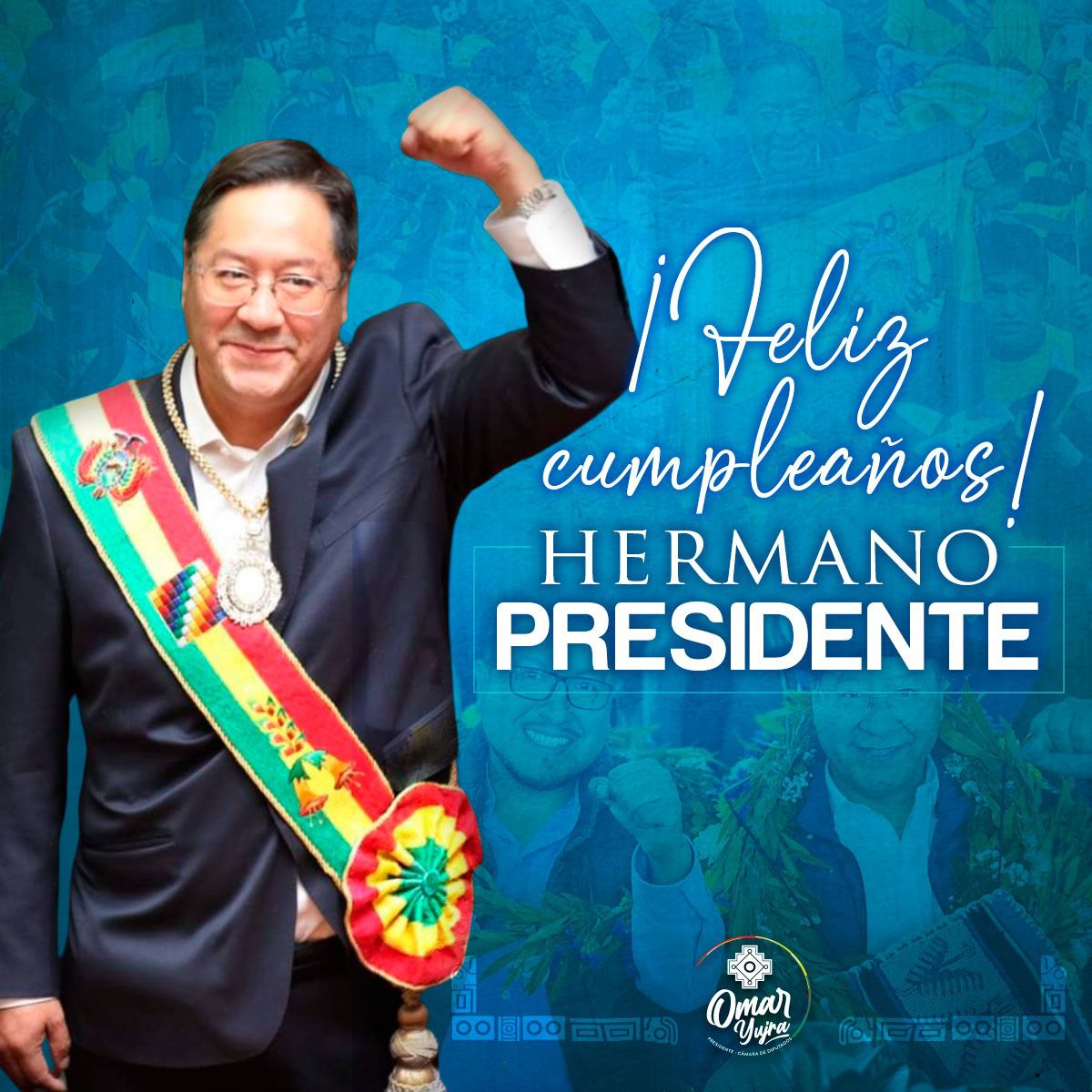 ¡Felicidades, hermano Presidente! 🎉

Hoy celebramos a nuestro presidente Luis Alberto Arce Catacora, economista, docente, servidor público y militante comprometido con el desarrollo, la justicia social y la reconstrucción de nuestra amada Bolivia.