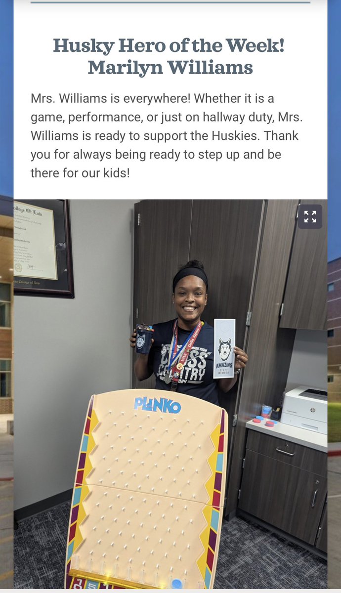 MrsMWilliams5's tweet image. Husky Hero this week goes to….! Love these kiddos and would support them in anything I could! #WeAreHaskett @HaskettJH