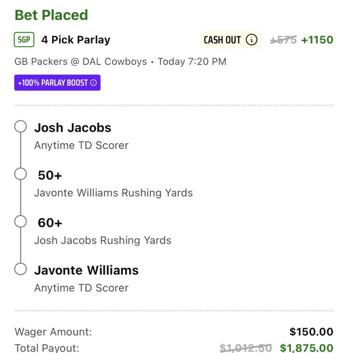 ParlayScience's tweet image. SNF PARLAY 🏈

Running backs for the win tonight 🫡 @G327_ 

🔗 @Playbook DK Link below!