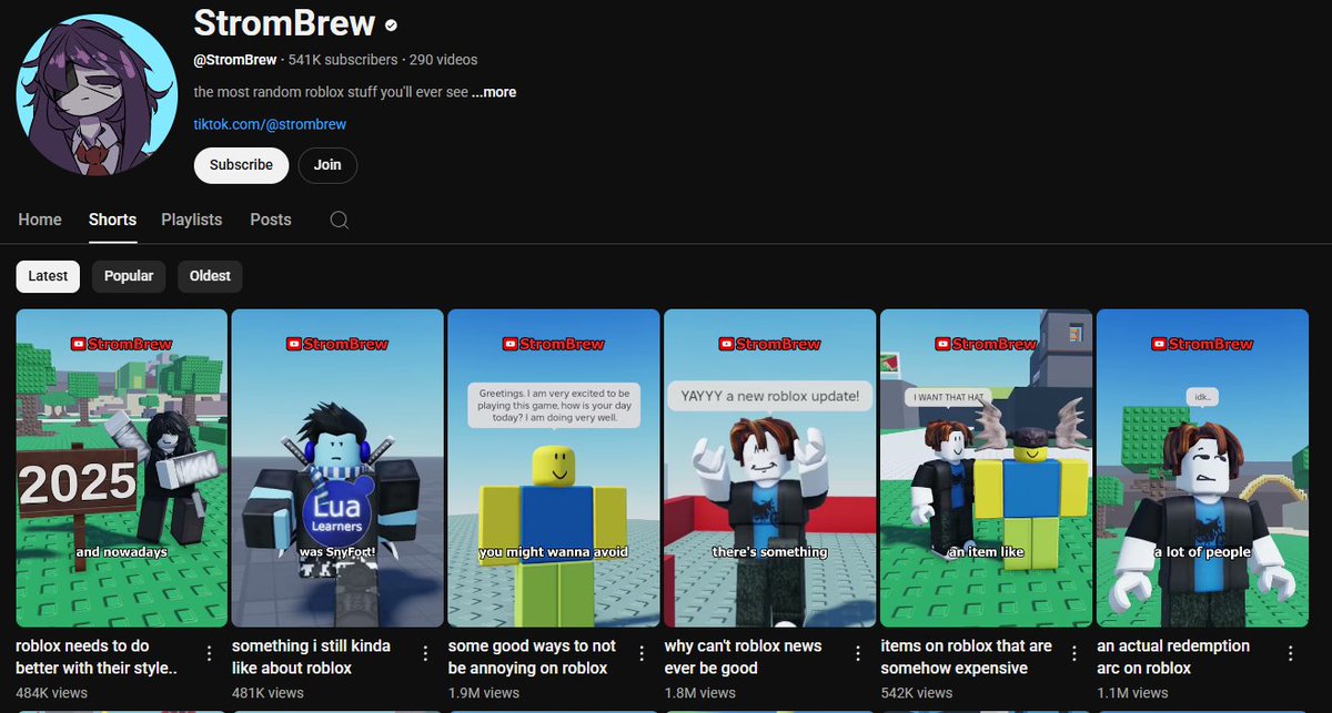 This Roblox creator pulls huge views.

Instead of copying anyone, he built a unique brand around Roblox news with animation edits.

Playbook:

1. Find what Roblox players are talking about right now.

2. Turn those topics into short commentary.

3. Find a unique style like this