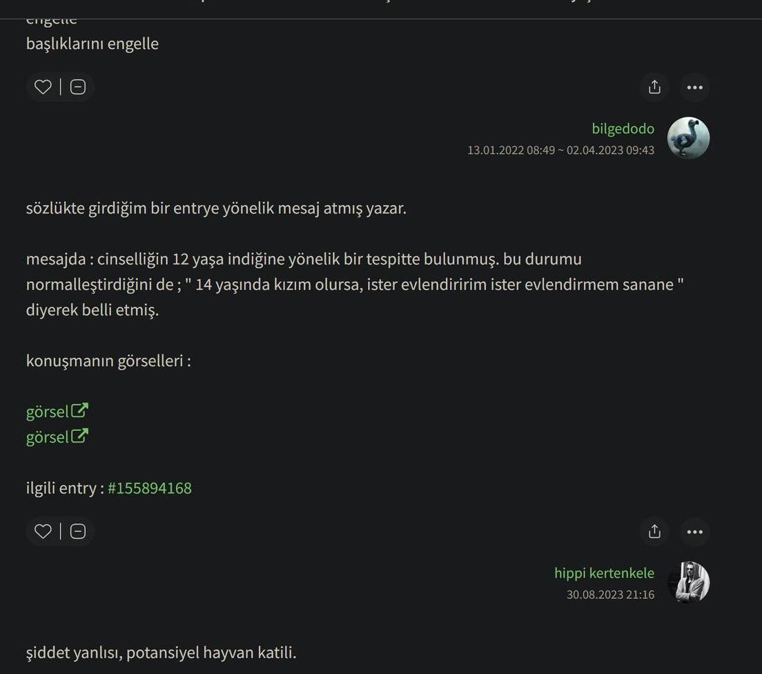 Telepreter'den Bora Özgen Kas, hakkımda yalan beyanlar yaymaya devam ederken ortaya çıkan hesabının yazar başlığında "potansiyel katil, sapık, çocuk istismarı destekçisi, hayvan düşmanı" olarak niteleniyor. Mesaj attığı yazar, haber sitesi alıntılamasına rağmen "yalan" diyor.
