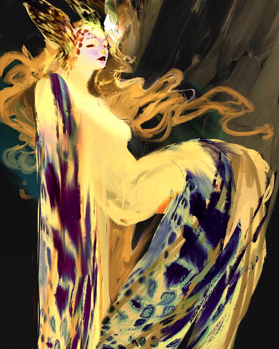 “ falling”test new brushes of procreate  #art #digitalart #Procreate #drawing
