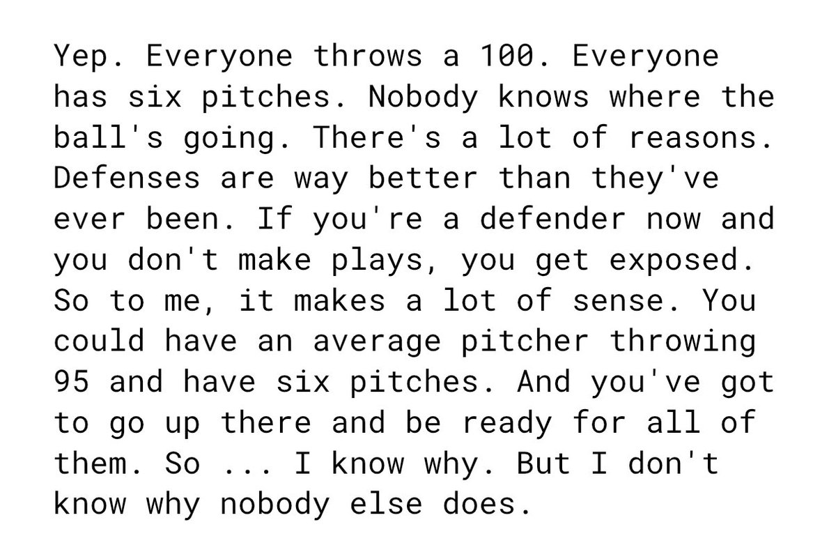 MattGelb's tweet image. Trea Turner was the only qualified hitter in the National League to bat .300 in 2025. Enjoyed his response when asked if he could explain why it’s so hard:
