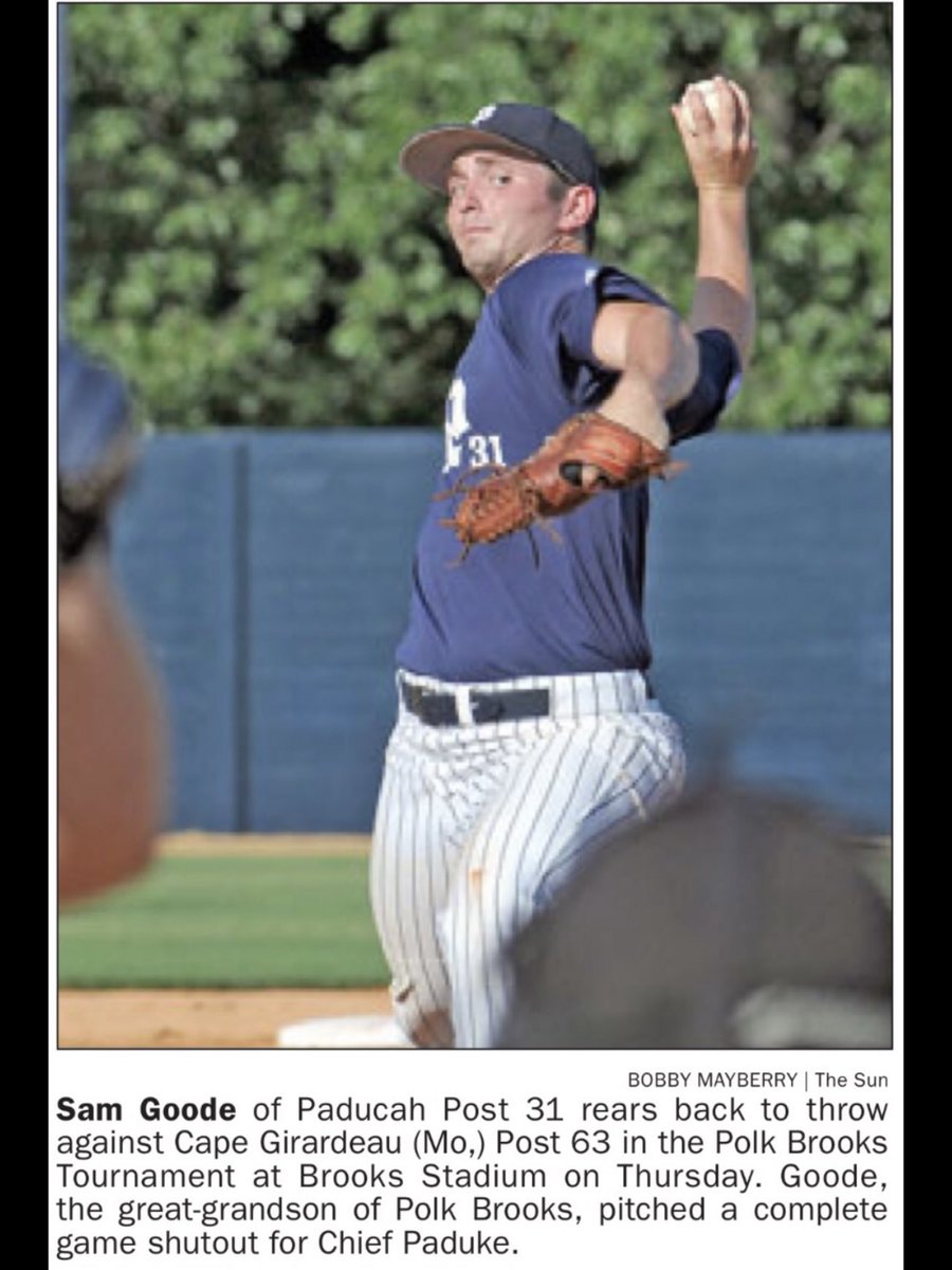 As of yesterday the third member of my granddads blood (my grdsons) pitched on his mound.  He built this beautiful stadium in 1948. My son was the first. Field is still beautiful and always hosts school, college, and the Ohio Valley Collegiate League. ⁦<a href="/Brooks_Stadium/">Brooks Stadium</a>⁩