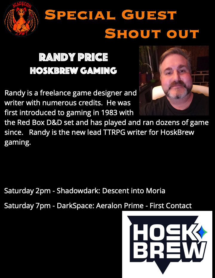 TheRpgAcademy's tweet photo. Today's SHOUT OUT is to Randy Price
#ttrpg #shadowdarkrpg #shadowdark #Darkspace https://t.co/v7S4AsnyMT