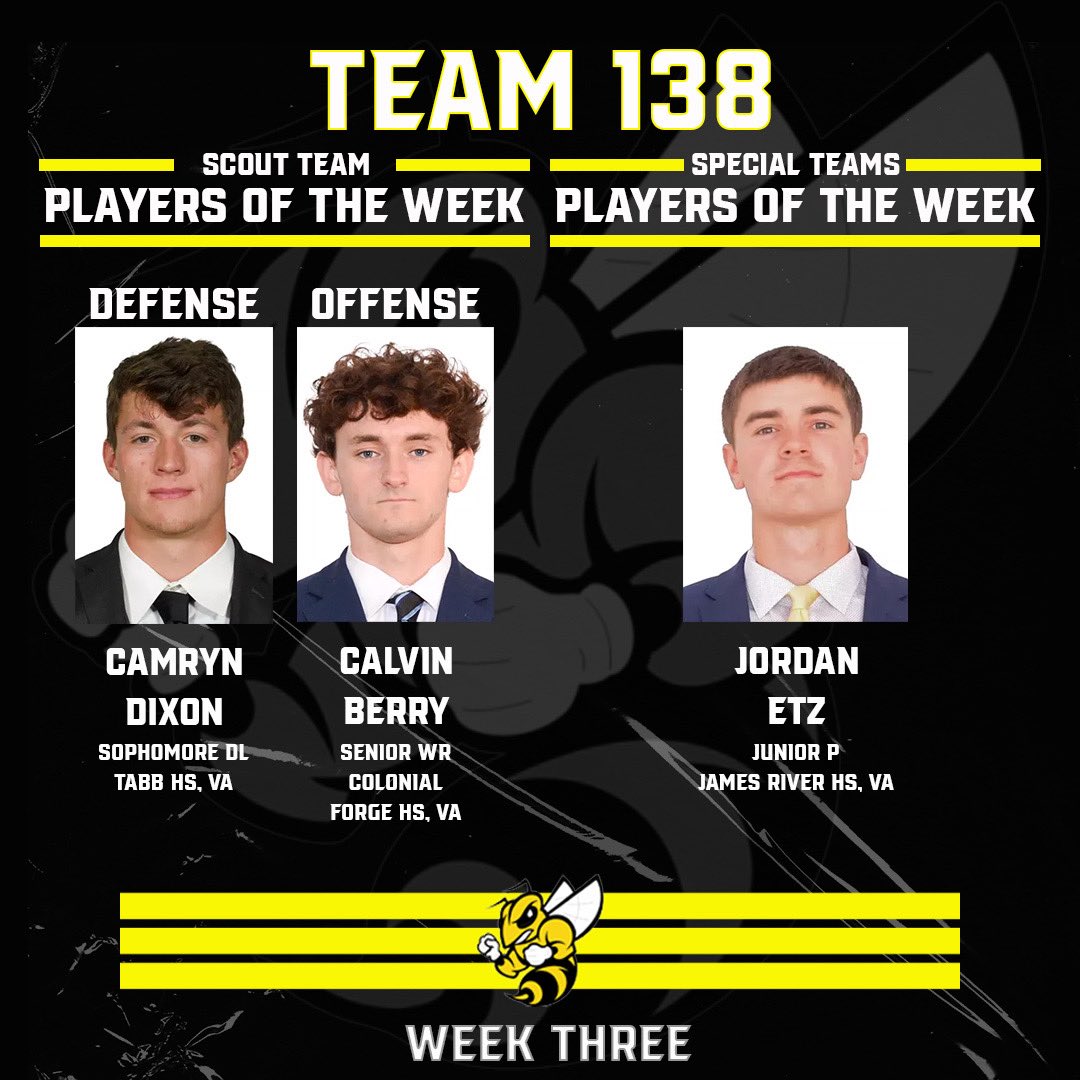 Scout Team and Special Teams Players of the Week from Week 3 💪

#Team138 | #BuildandFight