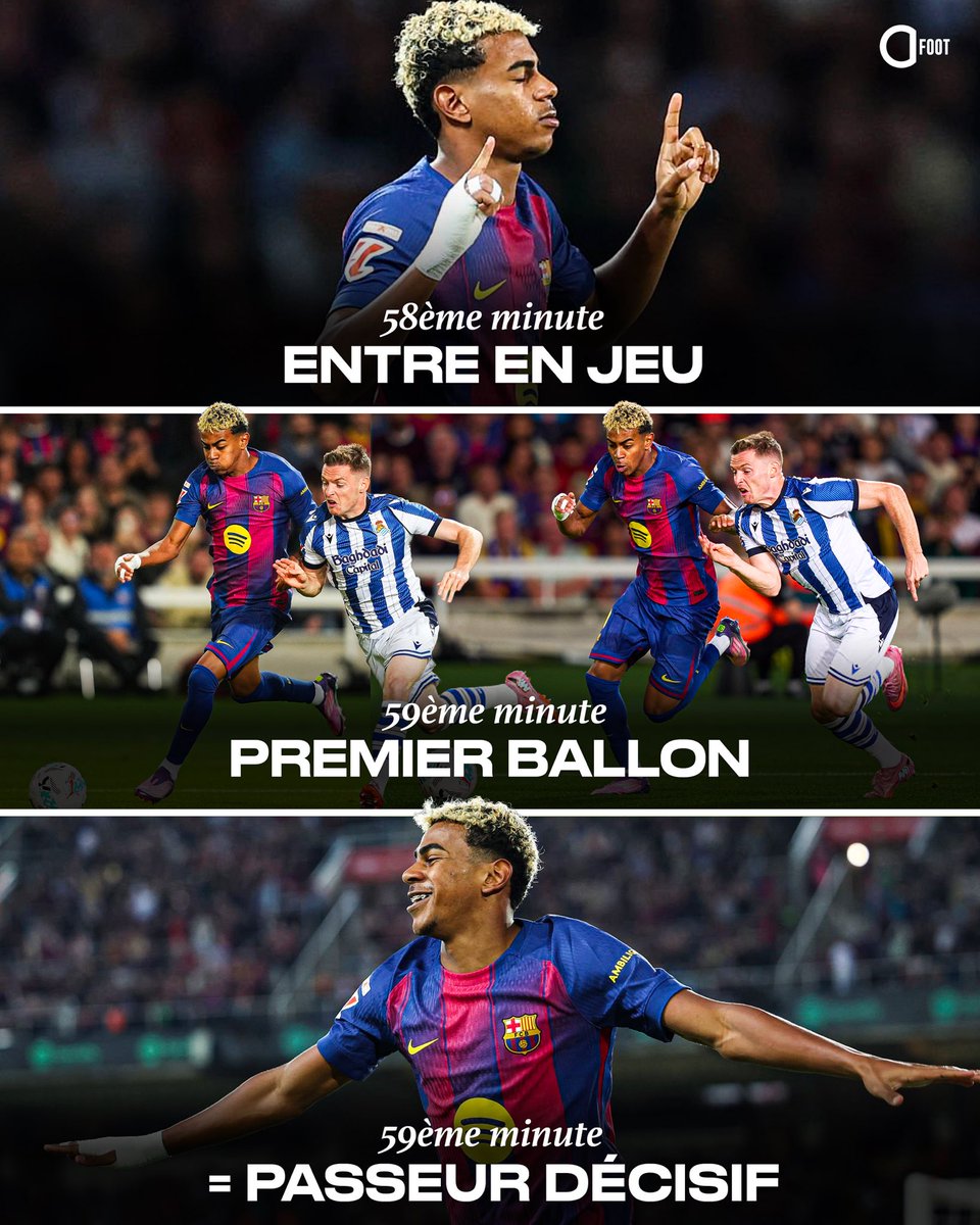 😱 LAMINE YAMAL 🇪🇸 PASSEUR DÉCISIF 1 MINUTE APRÈS SON RETOUR SUR LES TERRAINS !!! 😭🎯