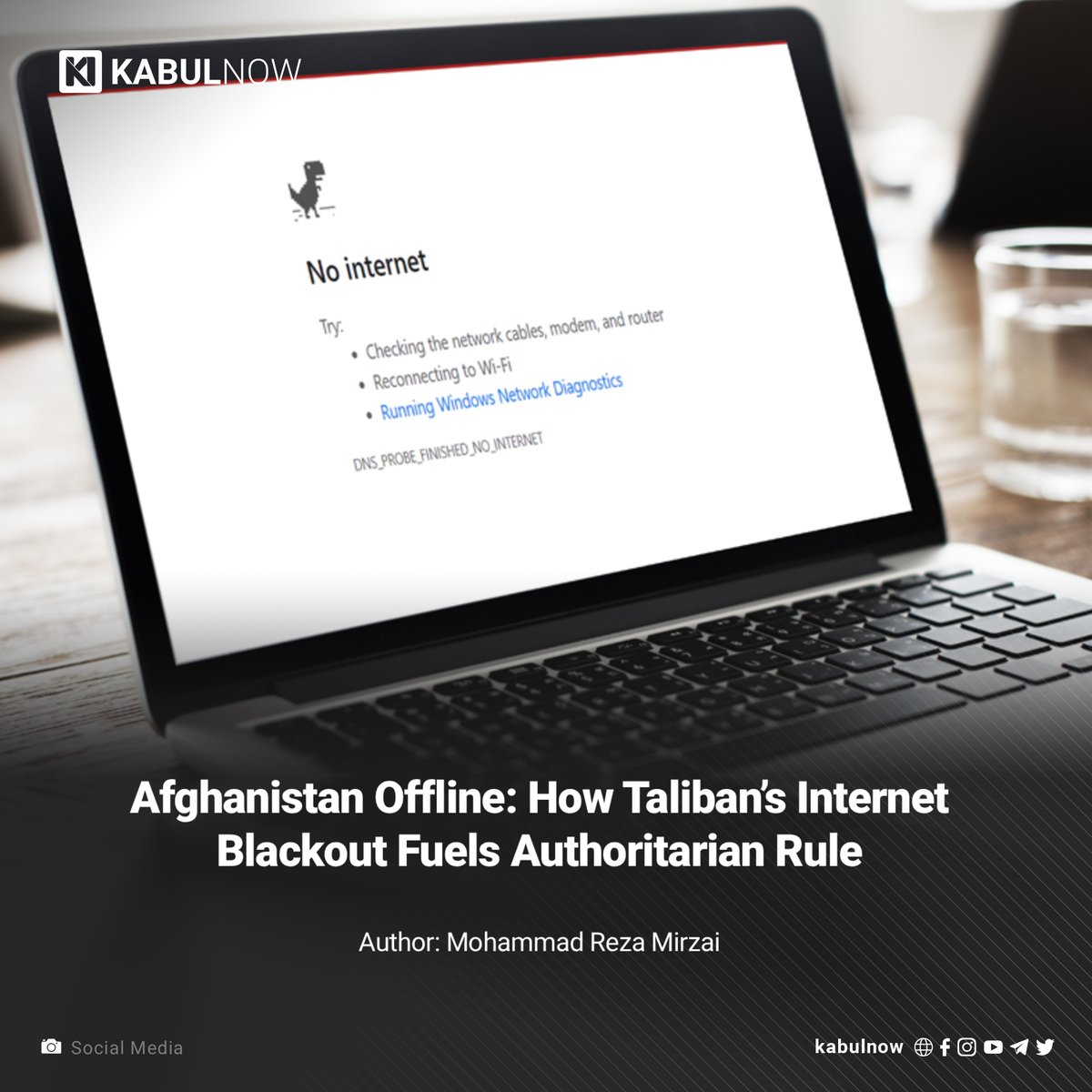 The Taliban’s internet blackout is not a moral safeguard but a deliberate act of digital repression that severs access to education, silences women, cripples institutions, and isolates Afghanistan from the world, writes Mohammad Reza Mirzai.

Read here: kabulnow.com/2025/09/afghan…