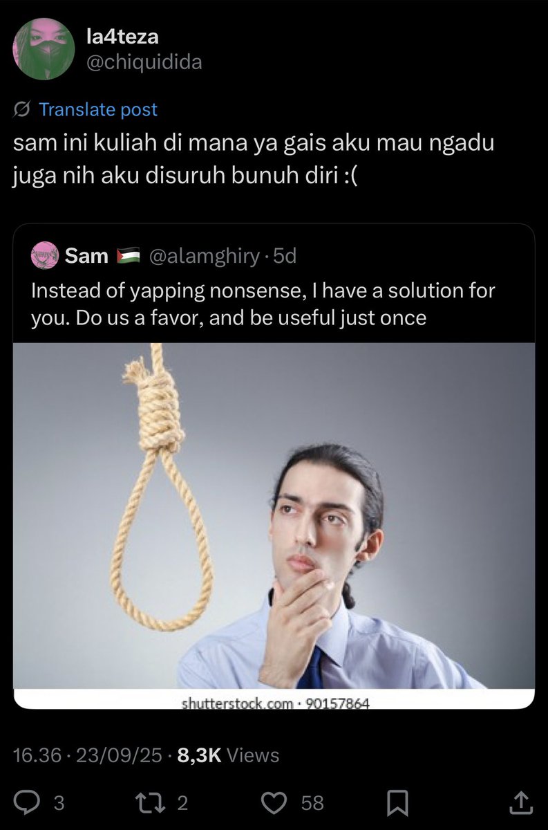 <a href="/lilaccountz/">miw.</a> <a href="/kirastoryy/">Syakira</a> <a href="/SekteAxis/">Bocchi The Witch</a> <a href="/QueenImaIsBack/">The Spicy Salima 🌶️</a> org islam idiot keenam: sam(pah) 🚮 <a href="/alamghiry/">Sam 🇵🇸</a> 
bilang pemerkosa masih lebih baik daripada Paus Fransiskus, nyerang w katanya w ngelecehin syakira tp sendirinya ngelecehin w (lol? 😭), nyuruh org bunuh diri, sm kyknya bau ketek aja sih vibesnya