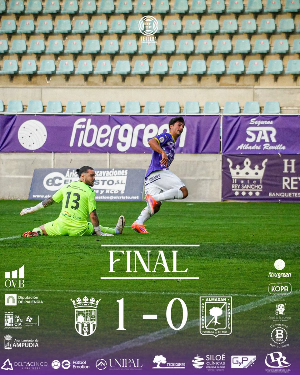 palencia_cf's tweet photo. ¡FINAL EN LA BALASTERA! 💜⚽
Palencia CF 4/4 ✅

Partido muy trabajado de los nuestros, peleado de principio a fin y resuelto con un golazo de Vallecillo tras una gran asistencia de Canario. 
💪 Este equipo no se conforma… ¡a por más!

#PalenciaCF #OrgulloMorado #VolverASentir https://t.co/WCGG4ZoiEy