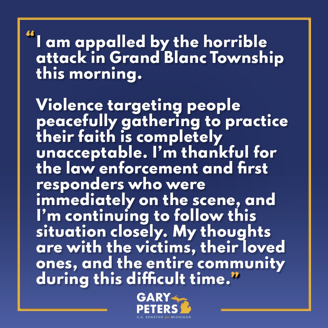 Senator Gary Peters tweet media