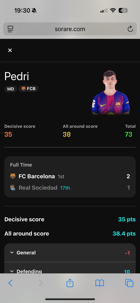 ChamakhGuy's tweet photo. And the moral of the story is: Pedri doesn’t get rested…. Note to self: ALWAYS START HIM FFS!!! (Isi was my replacement) https://t.co/JznWTJpUaD